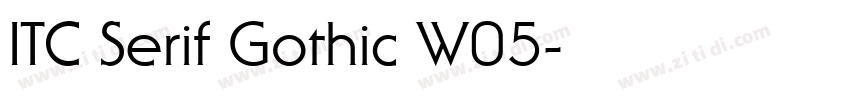 ITC Serif Gothic W05字体转换